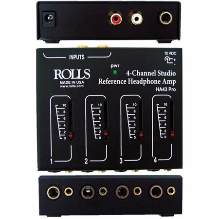 ROLLS 3 in.  x 4 in.  Pro Headphone Amplifier Mixer RO489212